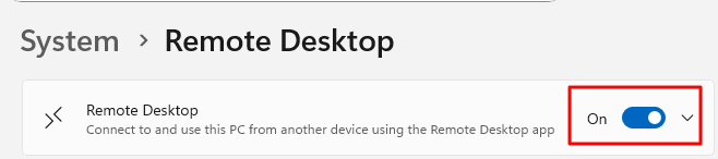 การเปิดใช้งาน Remote Desktop ในการตั้งค่าระบบ Windows 11
